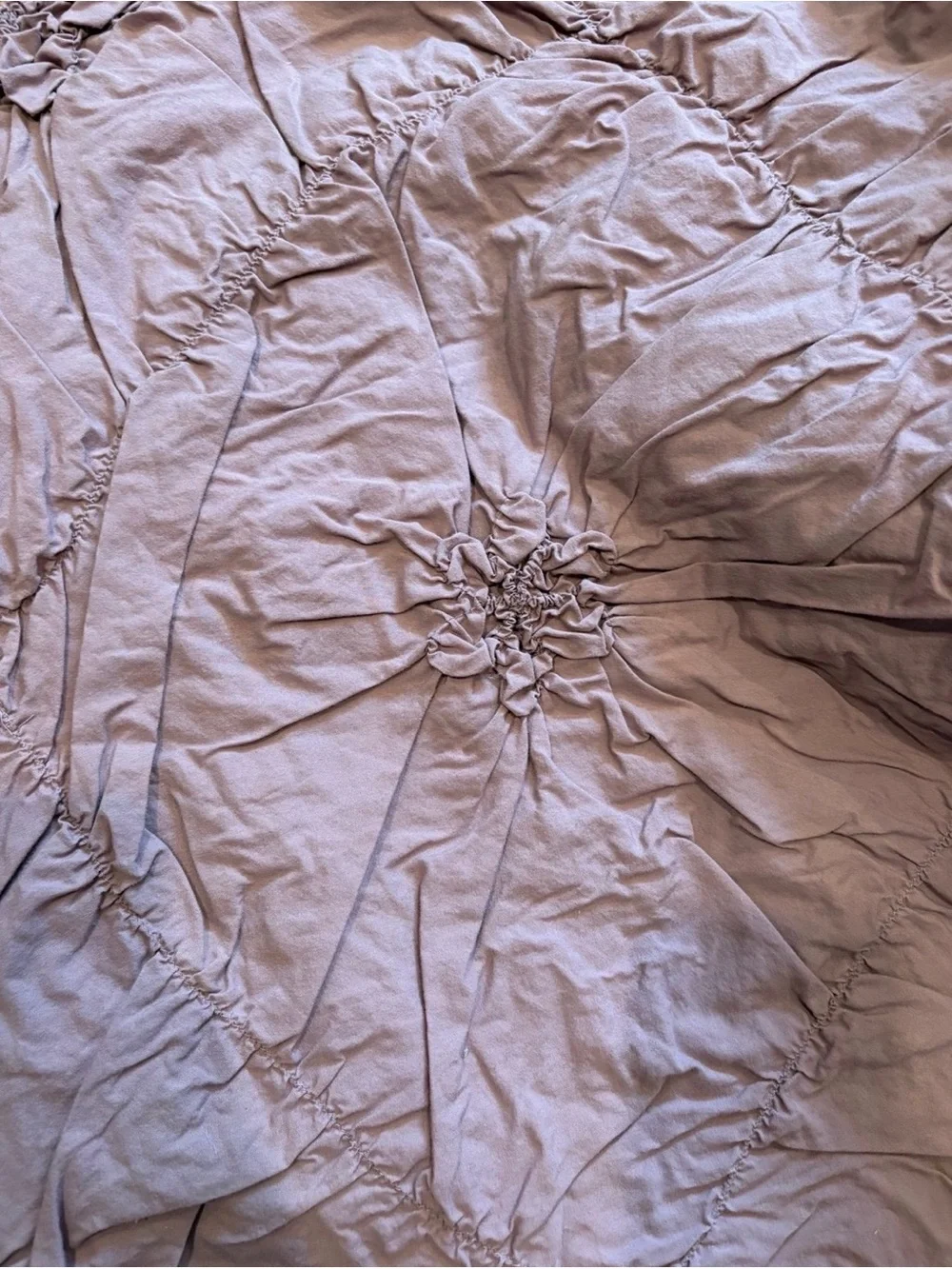 Pier One Purple Rosette Duvet Cover Queen Lavender Lilac Bedding Romantic Decor